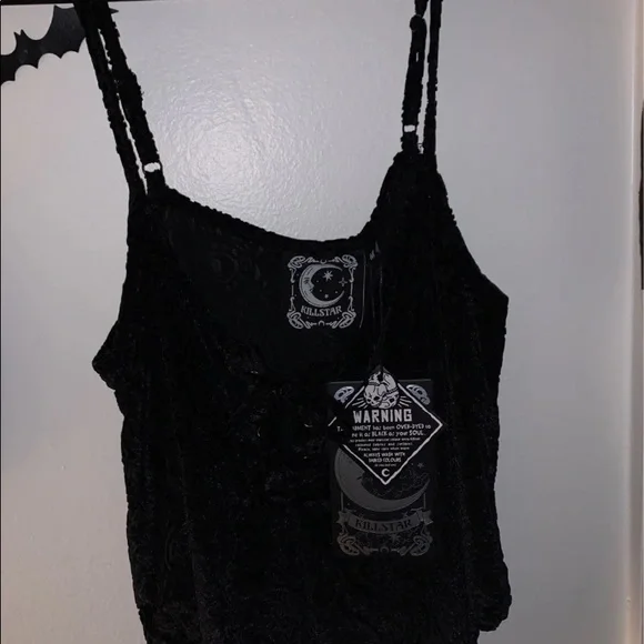 Killstar velvet crop top - Picture 3 of 3